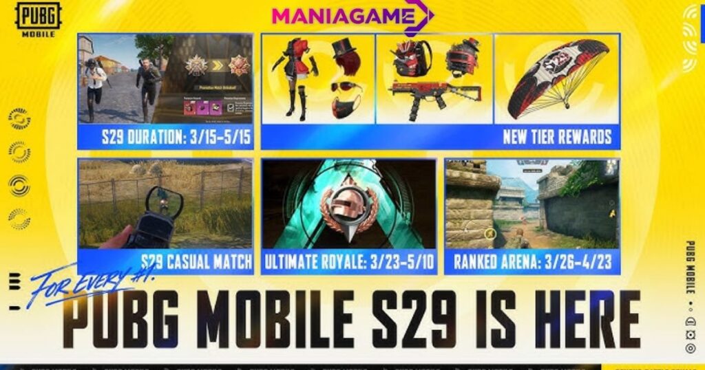 Reward Gratis PUBG MOBILE S29, Klaim Semua Hadiah
